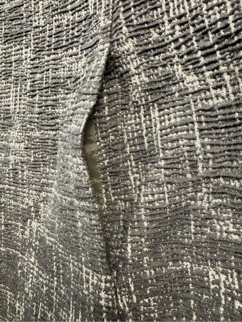 Eileen Fisher Jacket Womens 1X Gray Textured Organic Cotton Blend Open Front - Picture 4 of 9